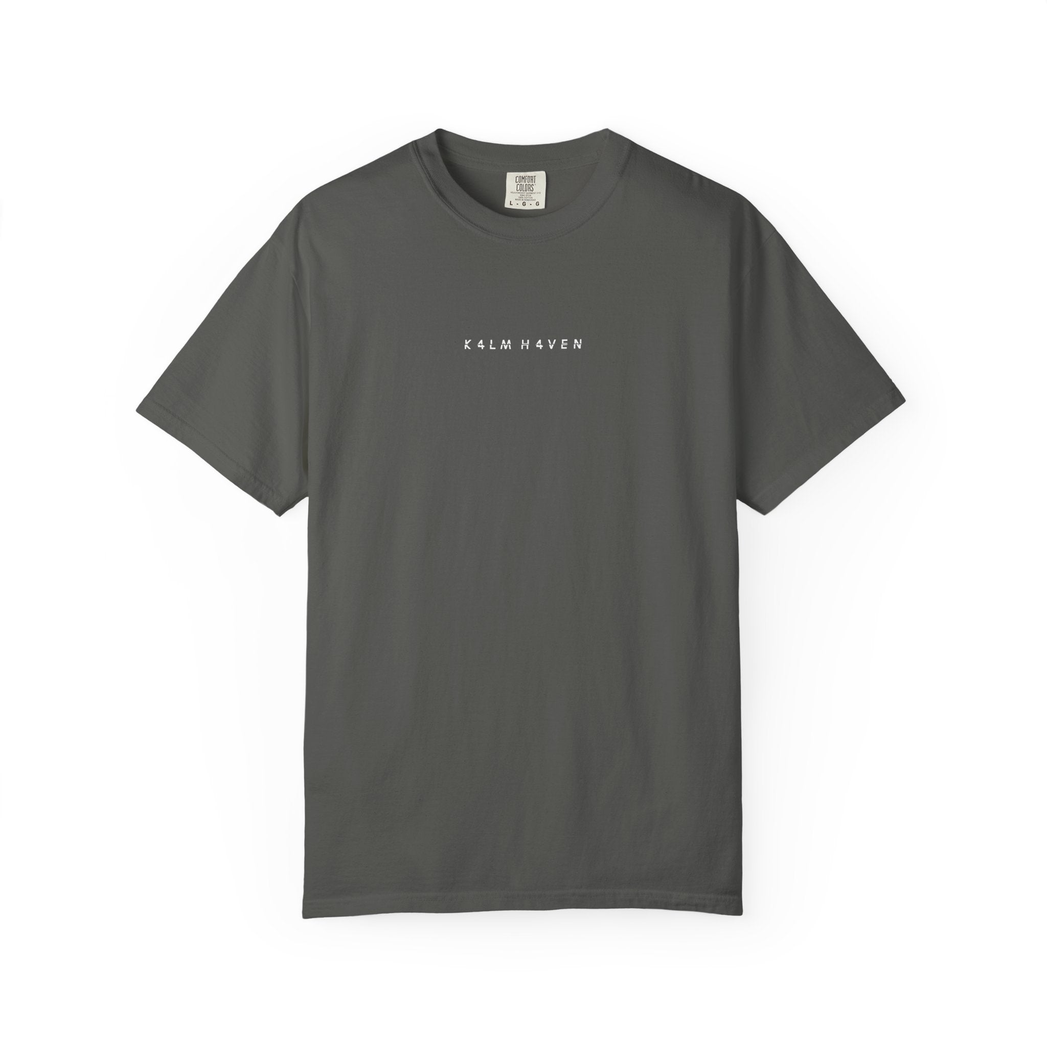 Pepper Gray Designed For Quiet Minds T-Shirt — Small Chest Script