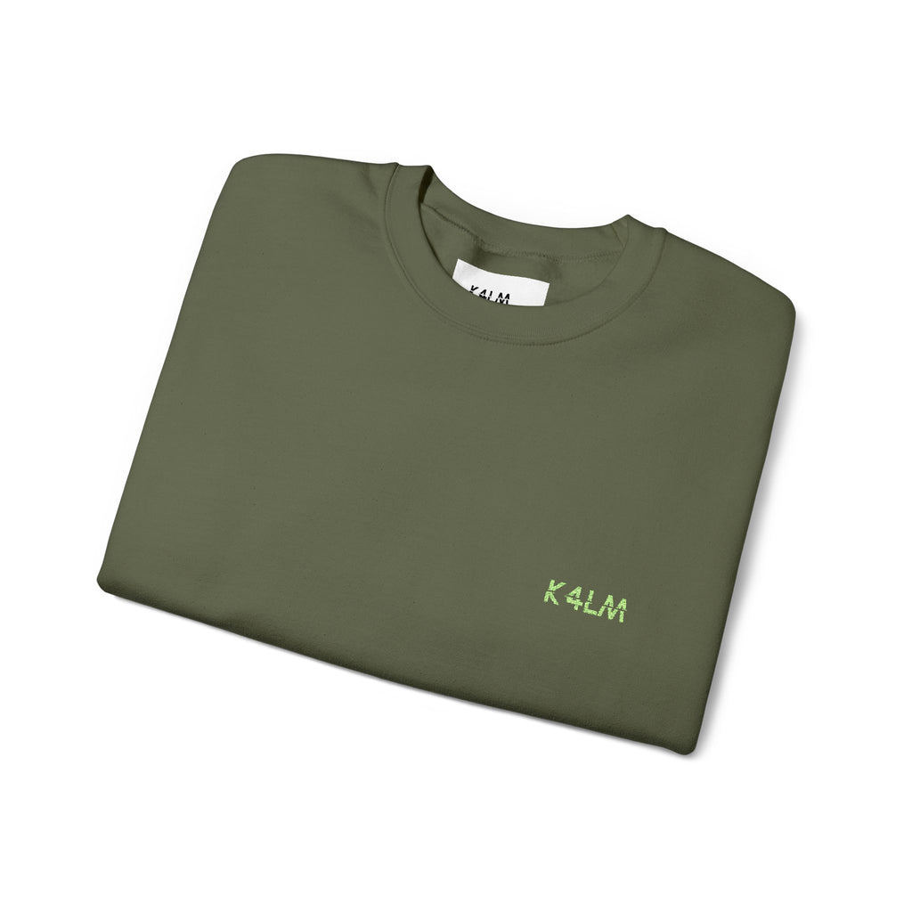 Kalm Haven Green Minimalist Crewneck Sweatshirt