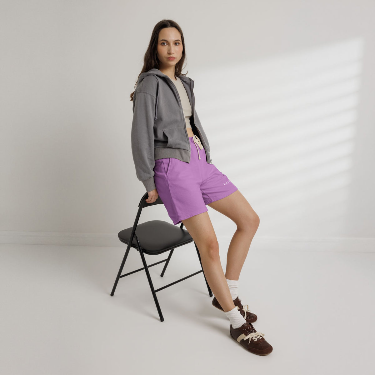 K4LM Neon Violet Sweat Shorts