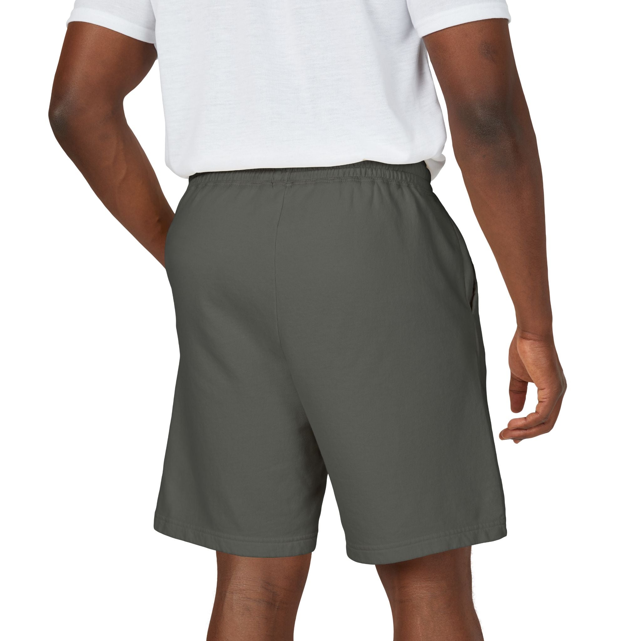 K4LM H4VEN Pepper Gray Sweat Shorts — Garment-Dyed Relaxed Lounge Shorts