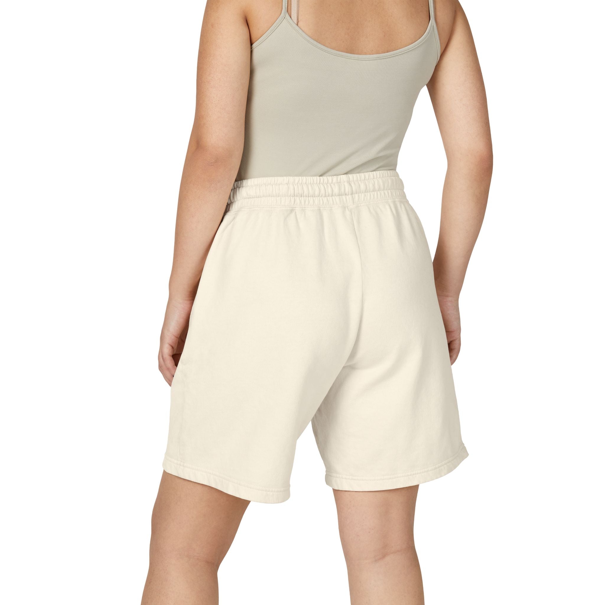 K4LM H4VEN Ivory Sweat Shorts — Garment-Dyed Relaxed Lounge Shorts
