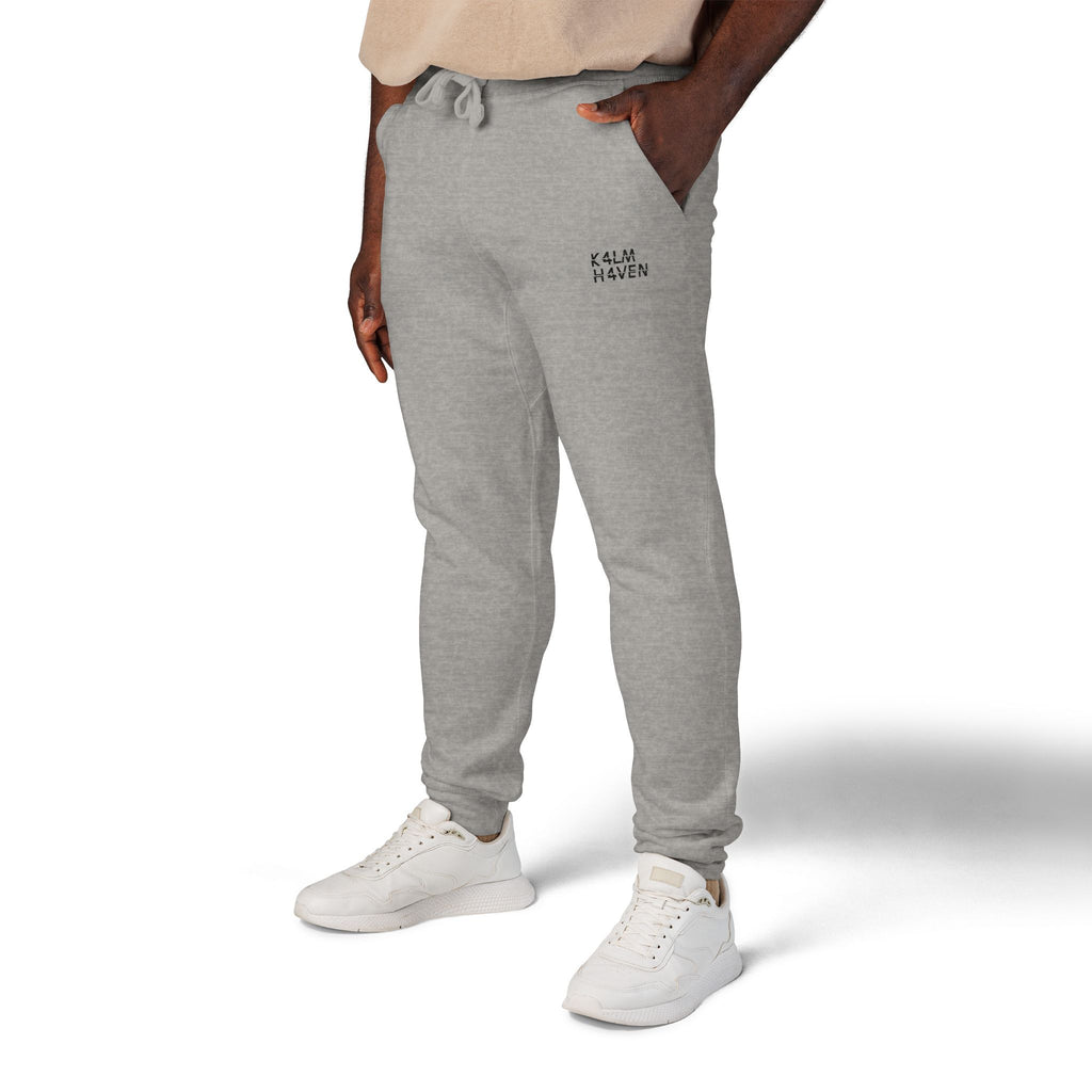 Kalm Haven Fleece Sweatpants — Cozy Casual Grey Sweats