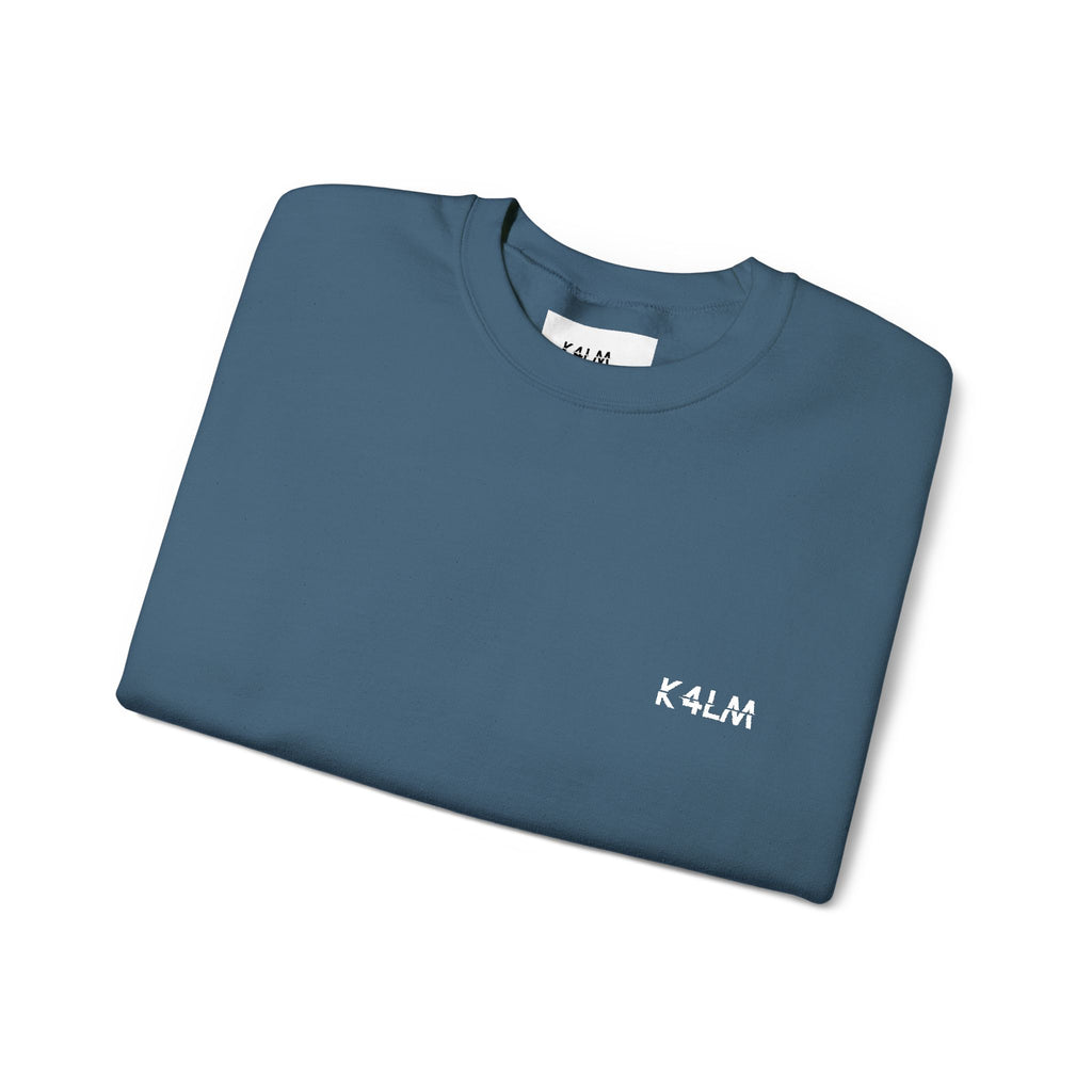 Kalm Haven Indigo Minimalist Crewneck Sweatshirt