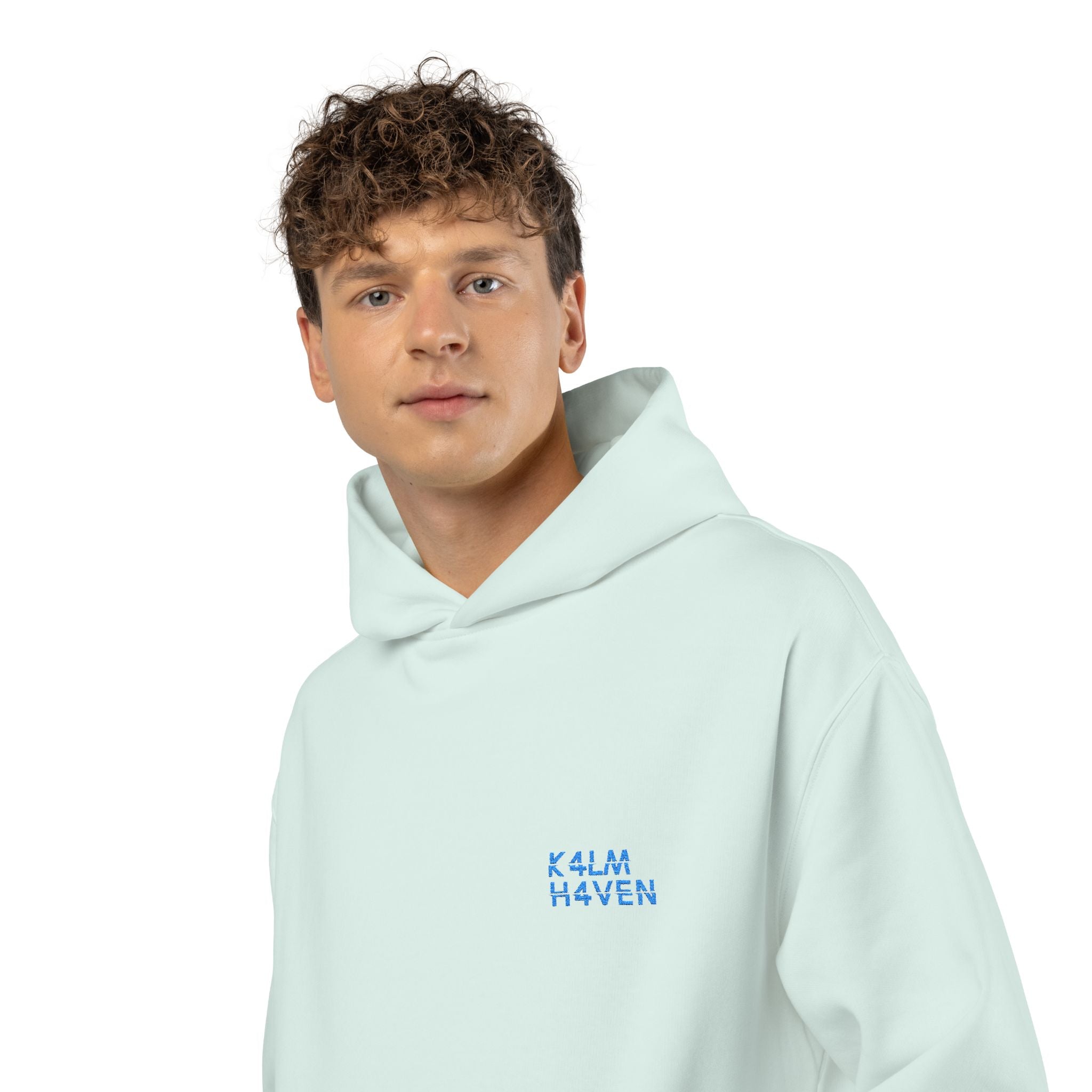 Kalm Haven Seafoam Hoodie — Minimalist Mint Hoodie
