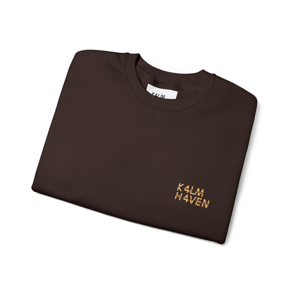 Kalm Haven Minimalist Brown Crewneck Sweatshirt