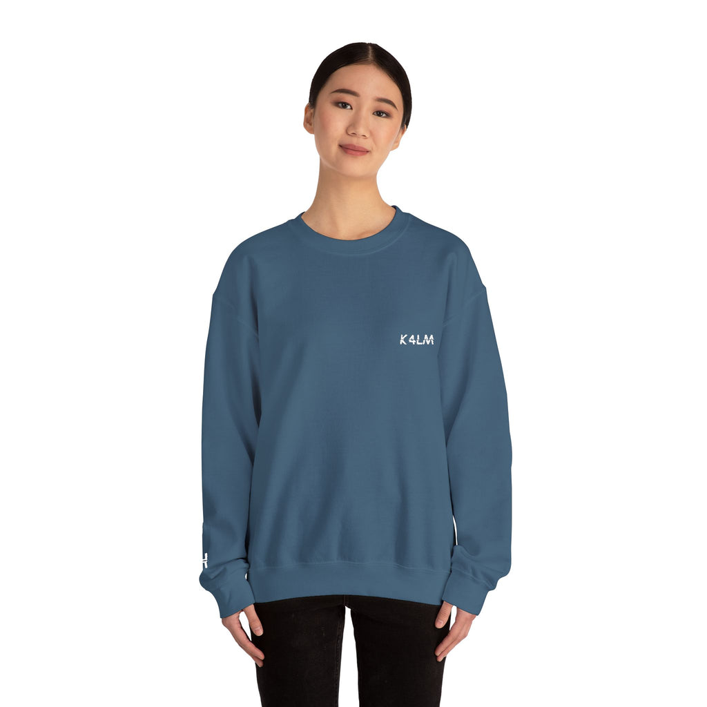 Kalm Haven Indigo Minimalist Crewneck Sweatshirt