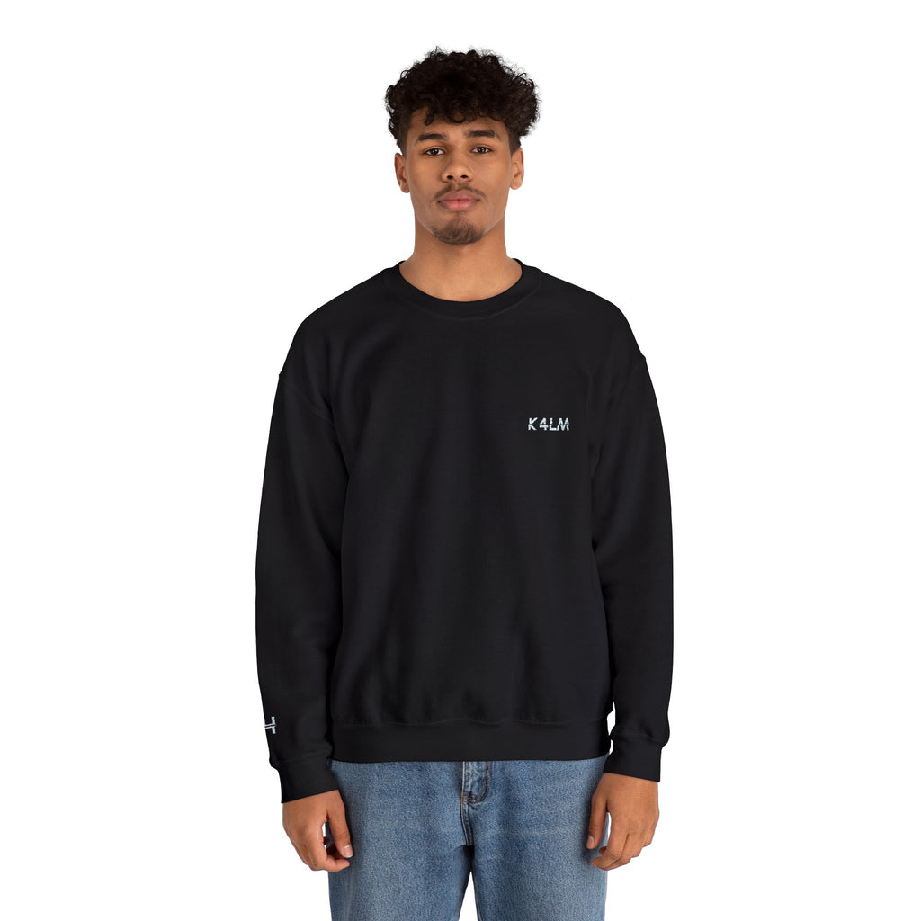 Kalm Haven Black Minimalist Crewneck Sweatshirt