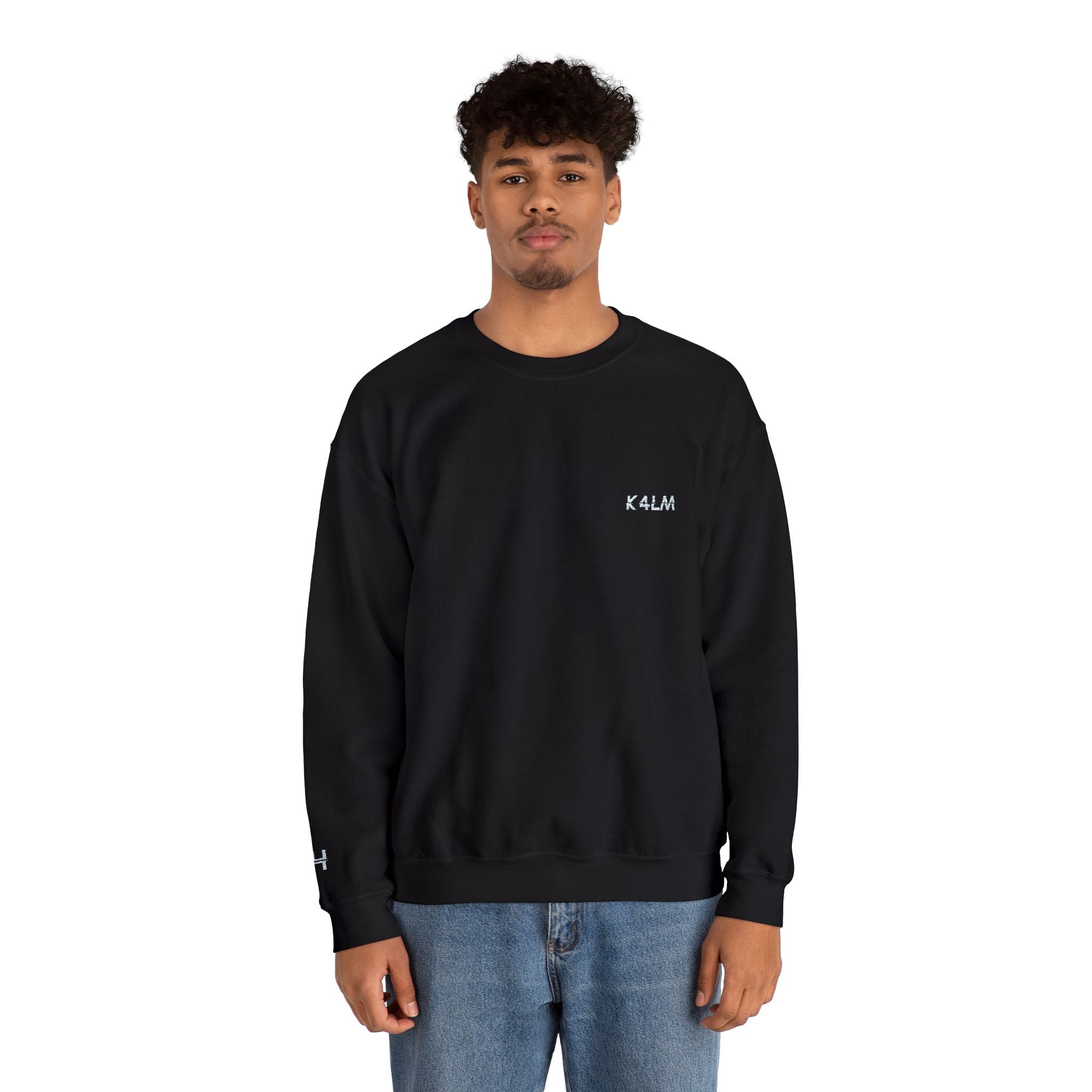 Kalm Haven Black Minimalist Crewneck Sweatshirt