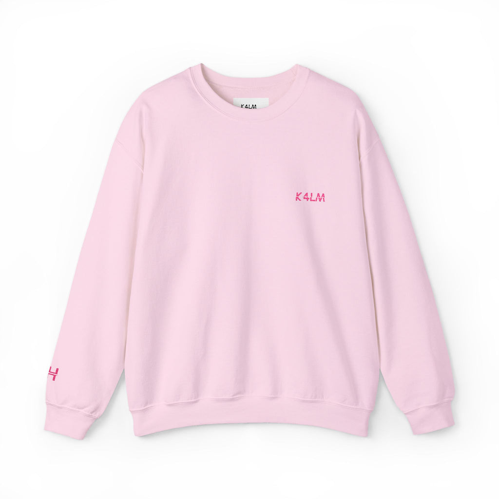 Kalm Haven Pink Minimalist Crewneck Sweatshirt