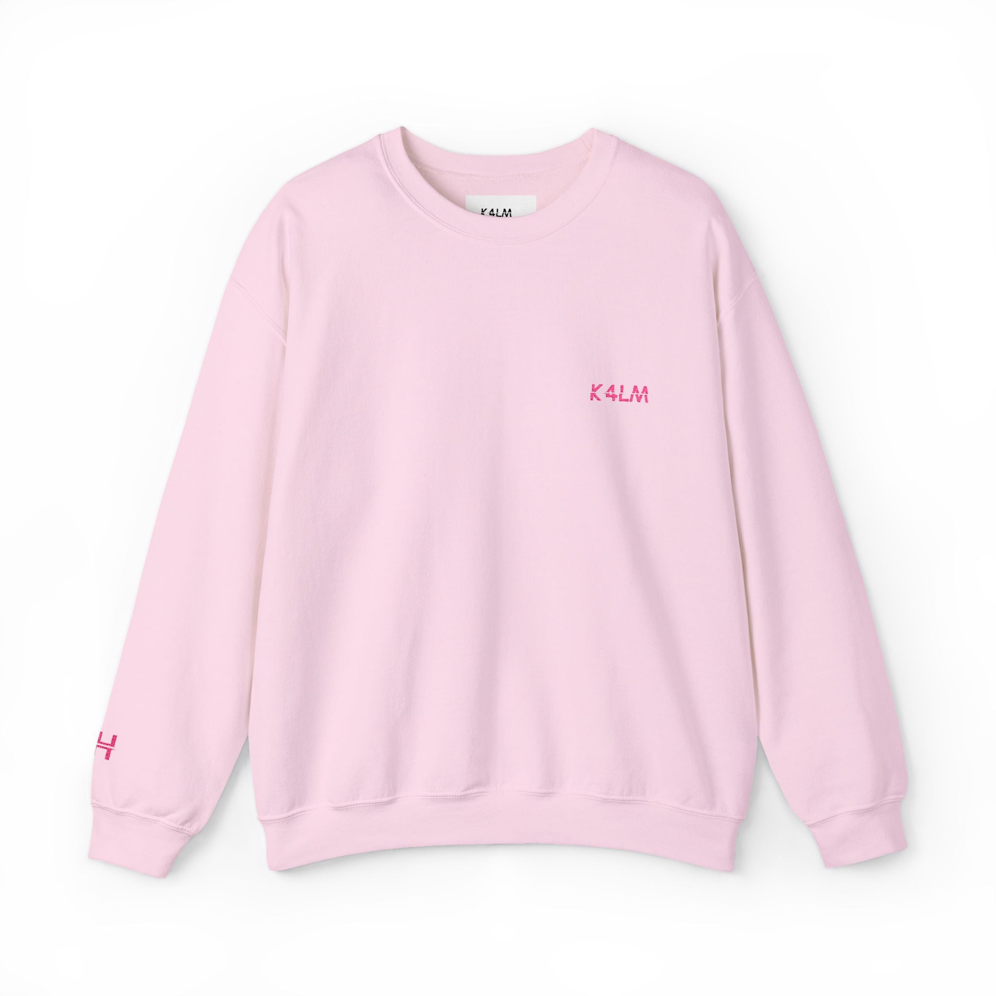 Kalm Haven Pink Minimalist Crewneck Sweatshirt