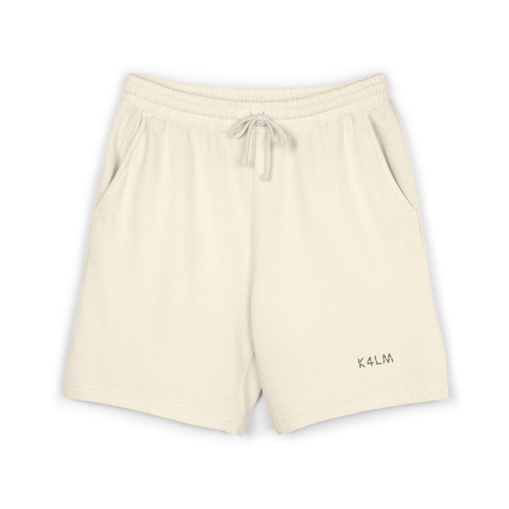 K4LM H4VEN Ivory Sweat Shorts — Garment-Dyed Relaxed Lounge Shorts