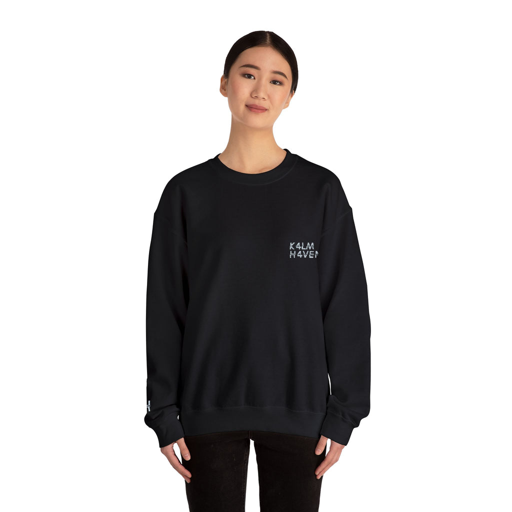 Kalm Haven Black Minimalist Crewneck Sweatshirt