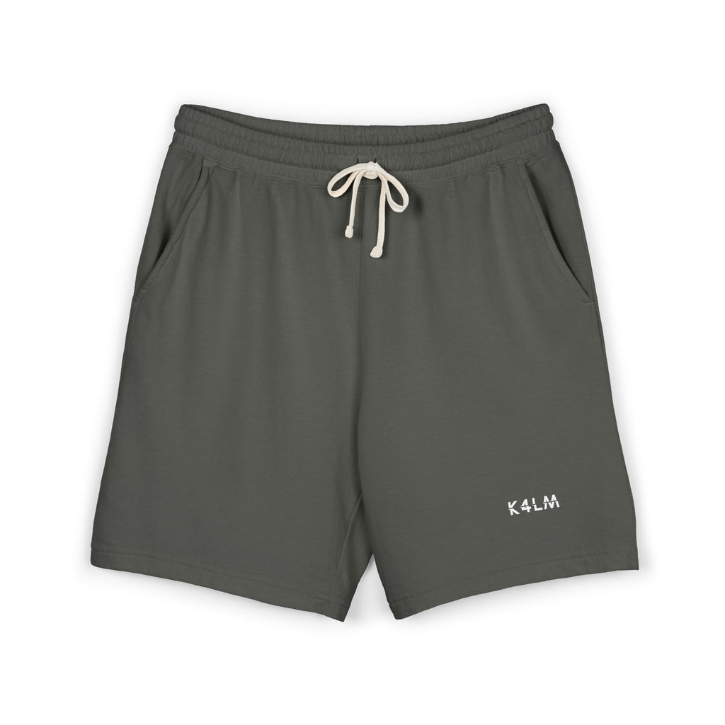 K4LM H4VEN Pepper Gray Sweat Shorts — Garment-Dyed Relaxed Lounge Shorts