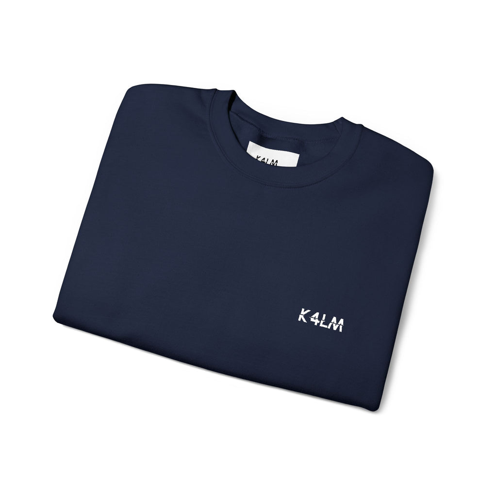 Kalm Haven Navy Blue Minimalist Crewneck Sweatshirt