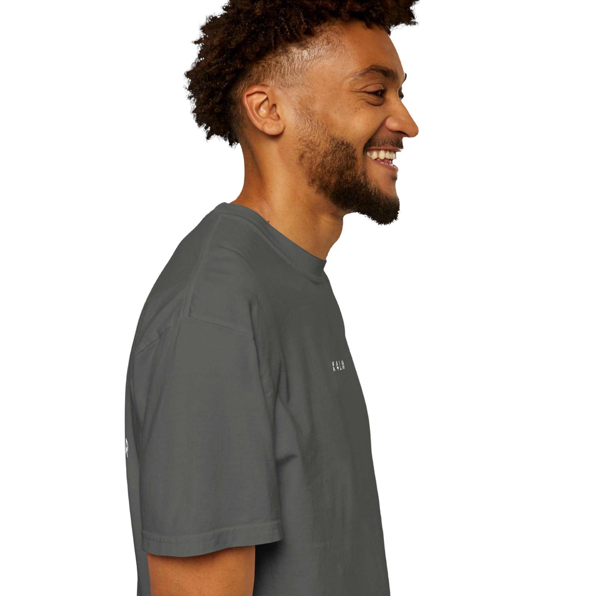 Pepper Gray Designed For Quiet Minds T-Shirt — Small Chest Script