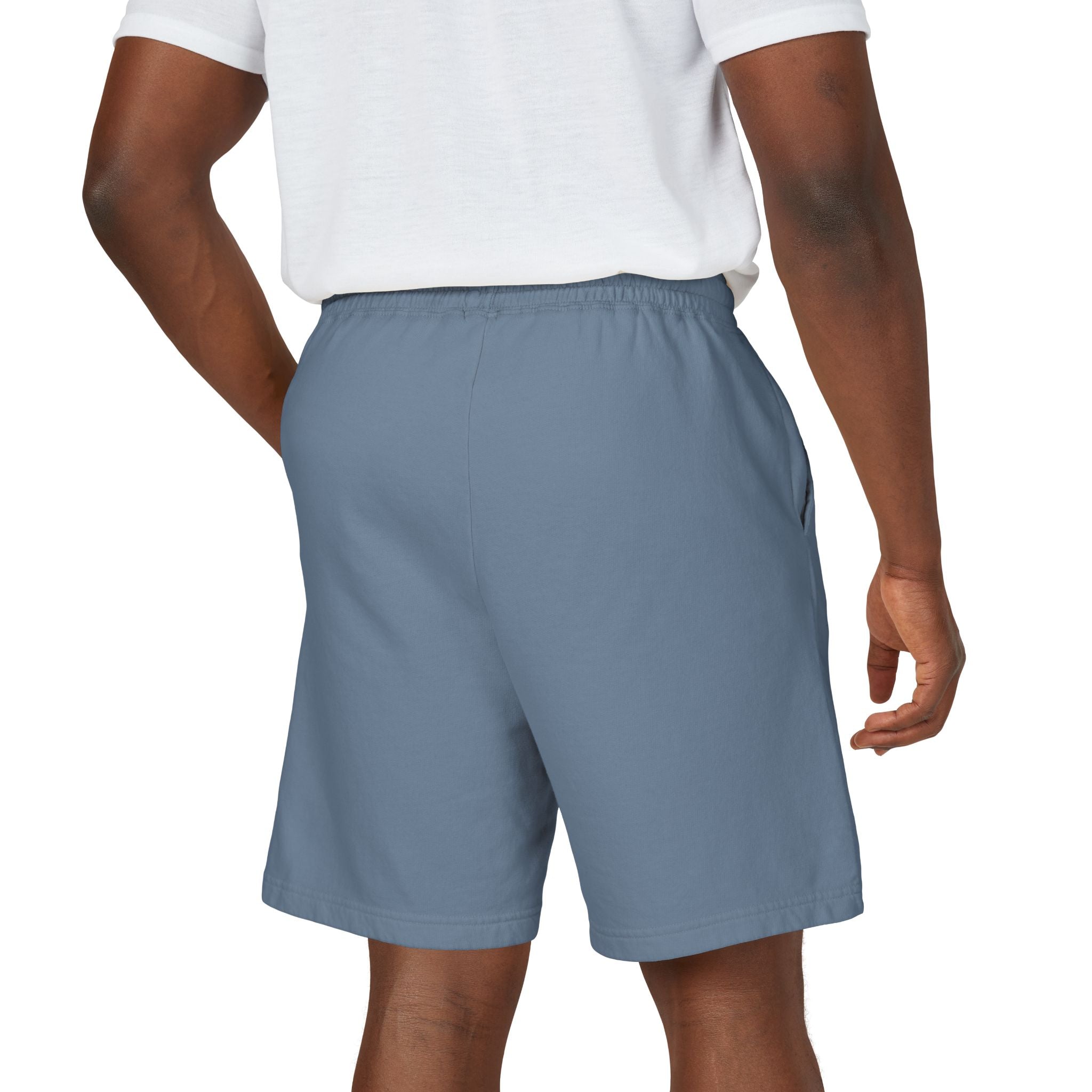 K4LM H4VEN Blue Sweat Shorts — Garment-Dyed Relaxed Lounge Shorts