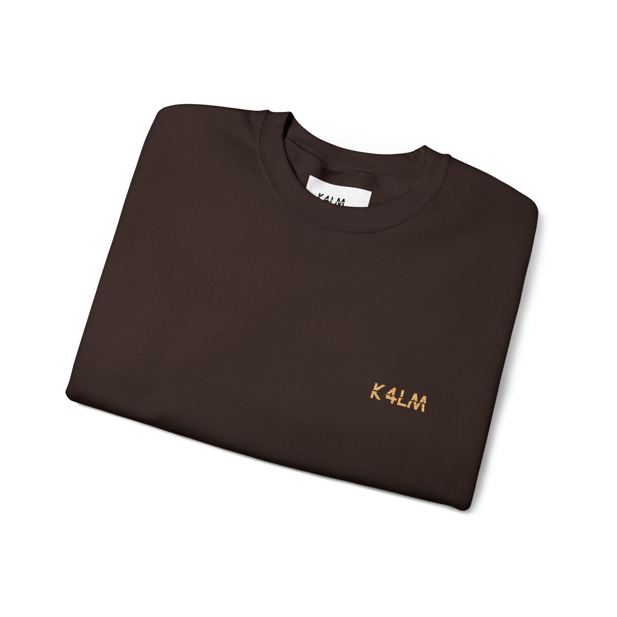 Kalm Haven Minimalist Brown Crewneck Sweatshirt