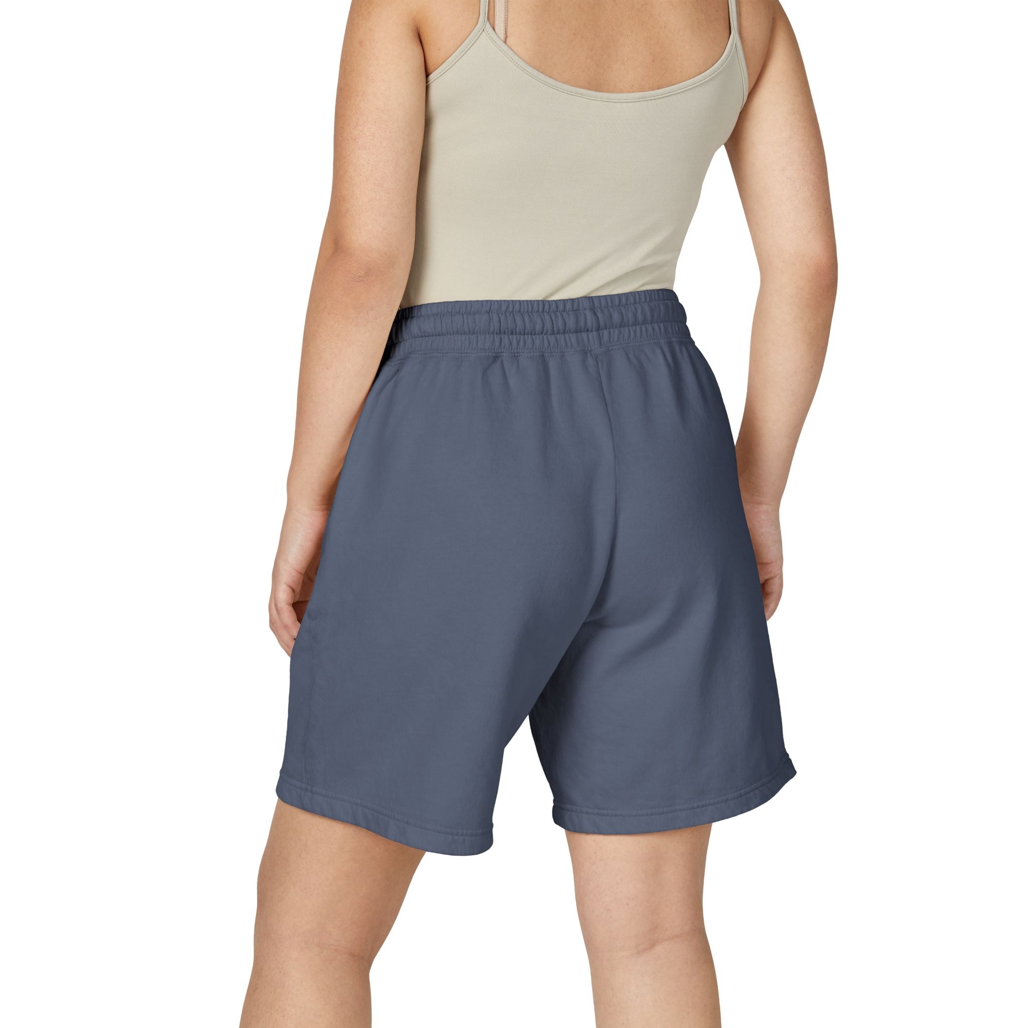 K4LM H4VEN Blue Sweat Shorts — Garment-Dyed Relaxed Lounge Shorts