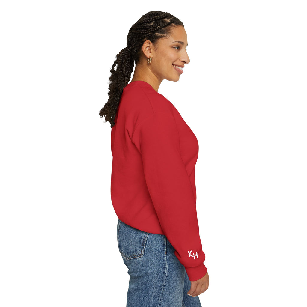 Kalm Haven Red Minimalist Crewneck Sweatshirt