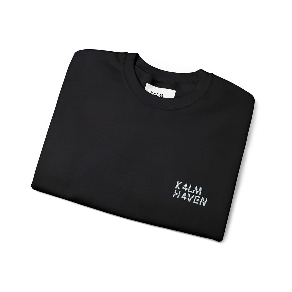 Kalm Haven Black Minimalist Crewneck Sweatshirt