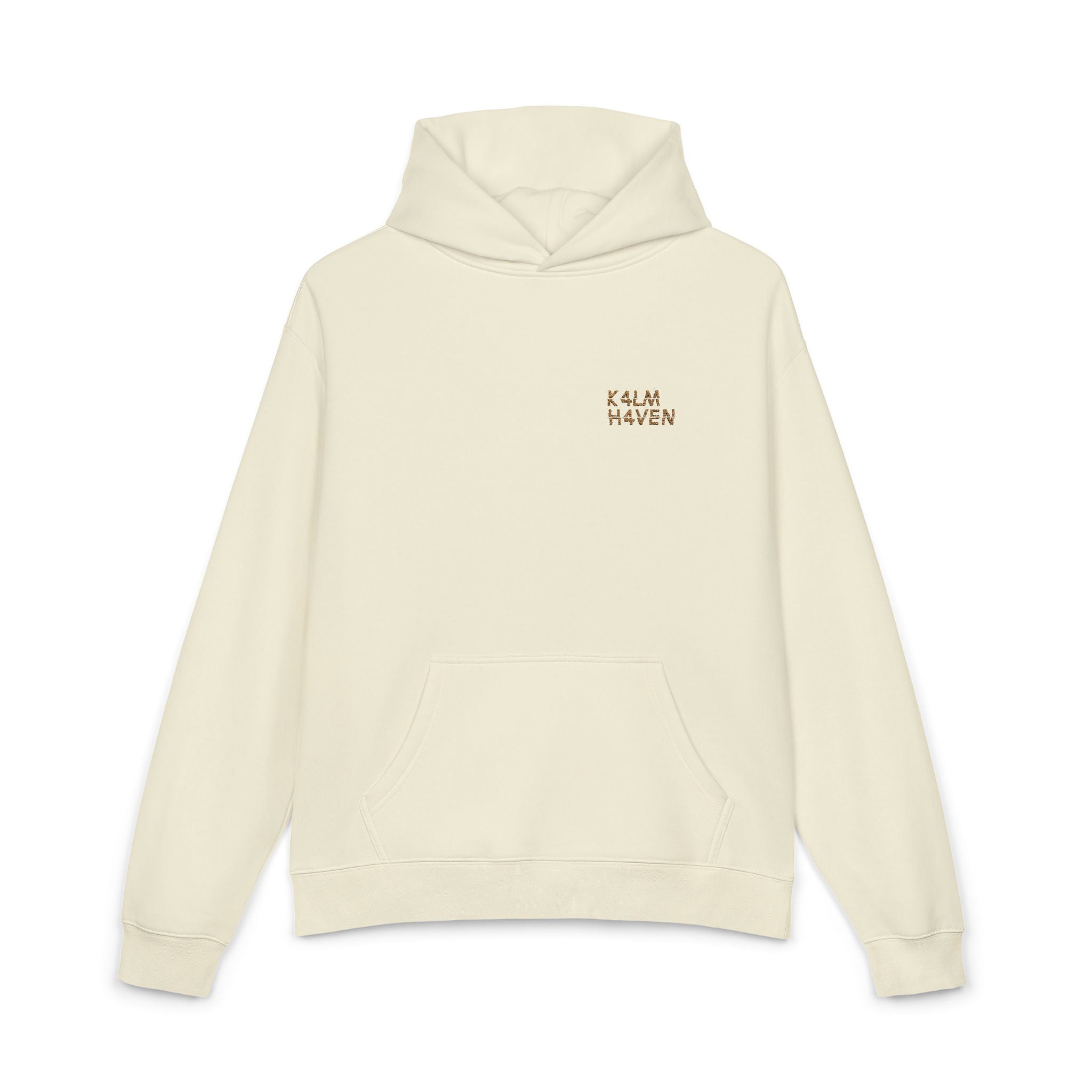 Kalm Haven Cream Hoodie — Minimalist Cream Pullover