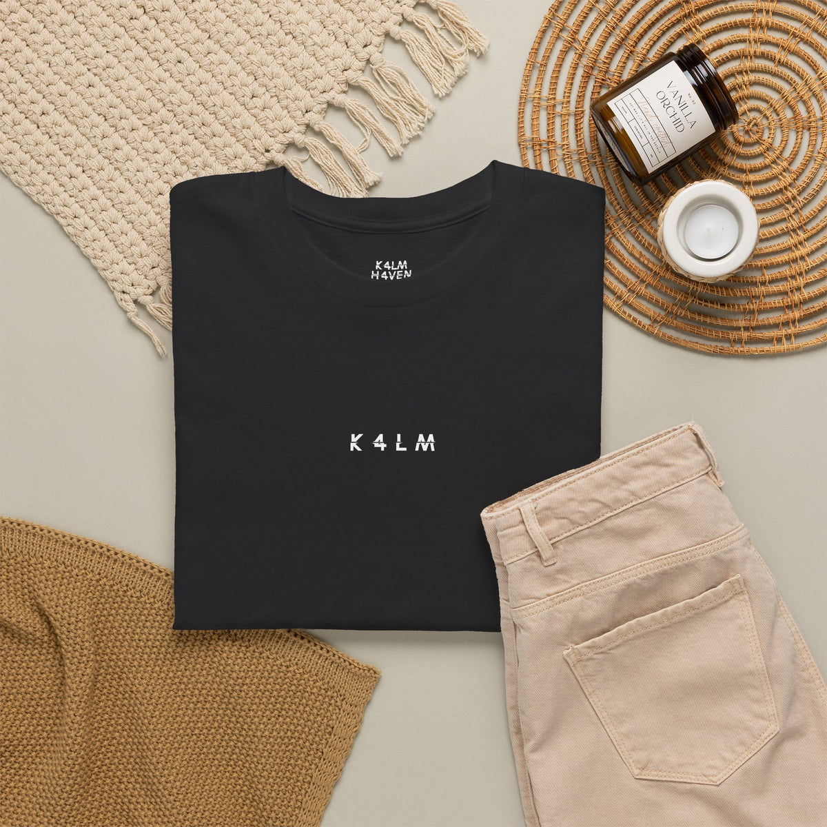 Designed For Quiet Minds Black T‑Shirt