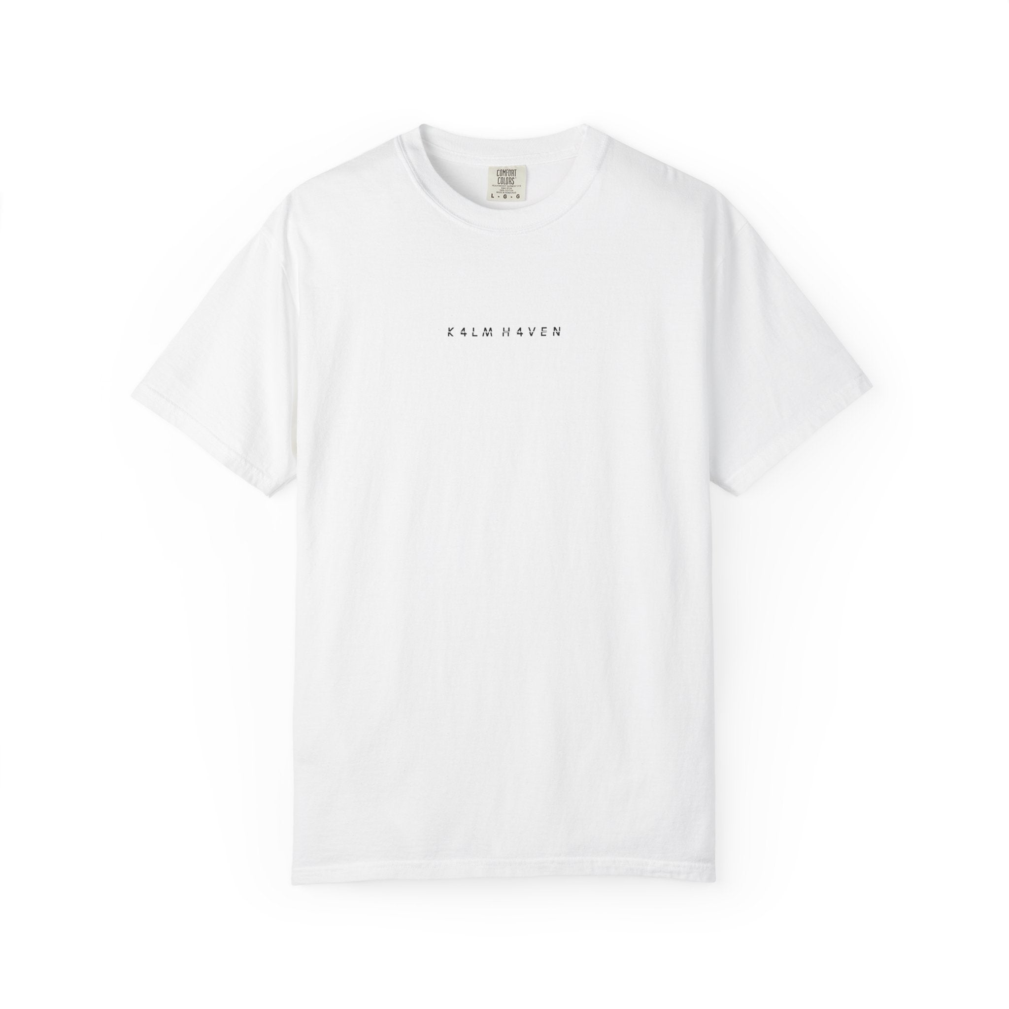 White K4LM H4VEN T-Shirt — Small Chest Script