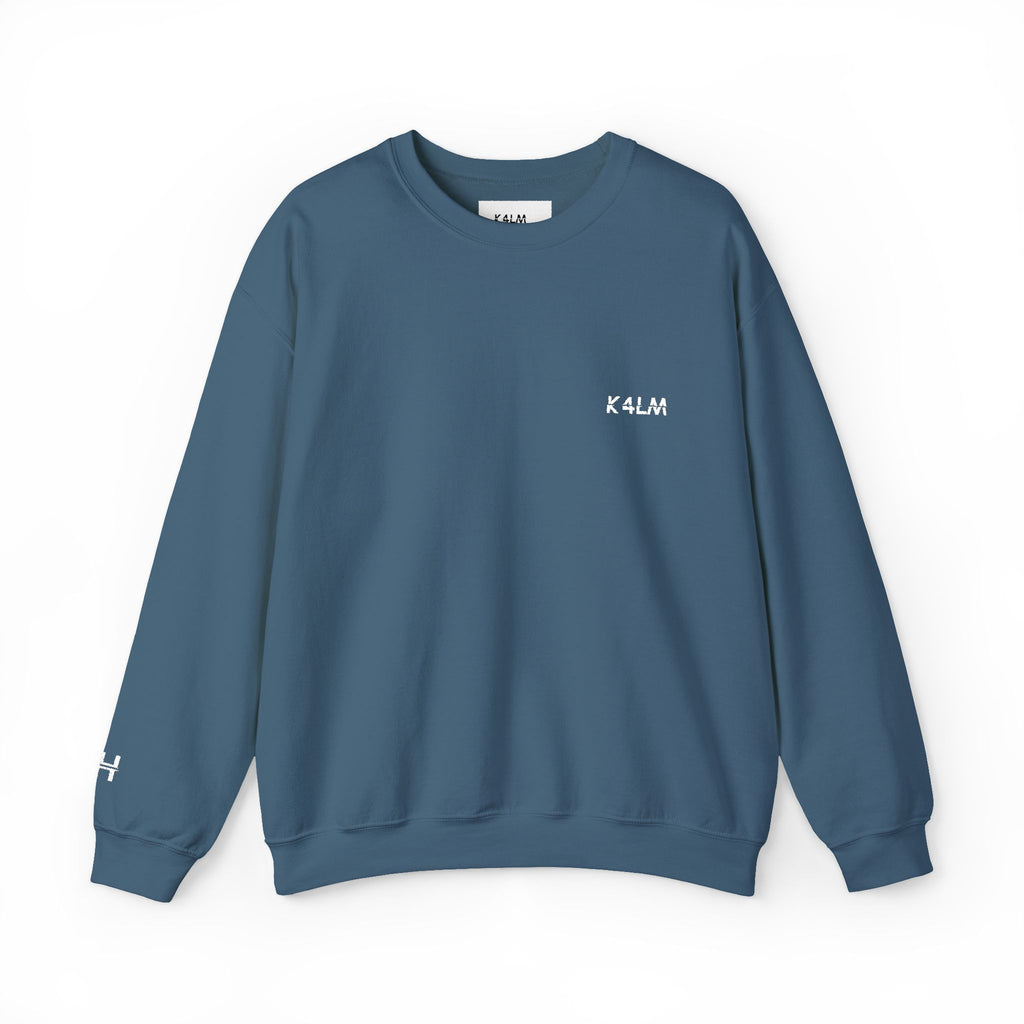 Kalm Haven Indigo Minimalist Crewneck Sweatshirt