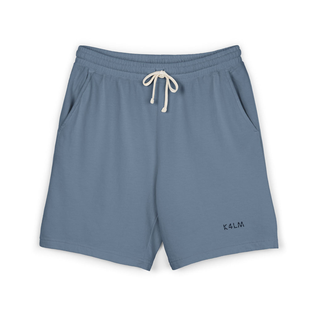 K4LM H4VEN Blue Sweat Shorts — Garment-Dyed Relaxed Lounge Shorts