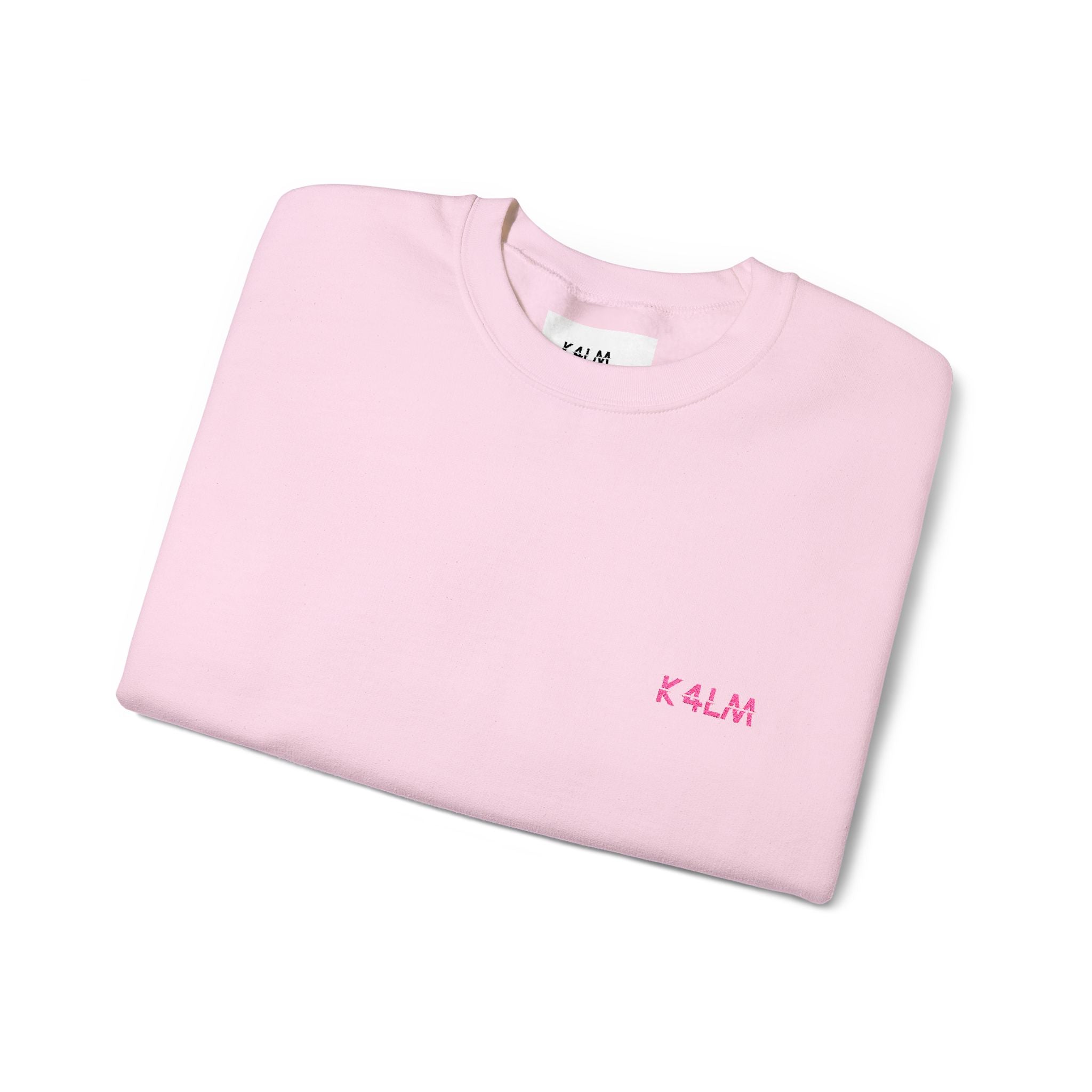 Kalm Haven Pink Minimalist Crewneck Sweatshirt