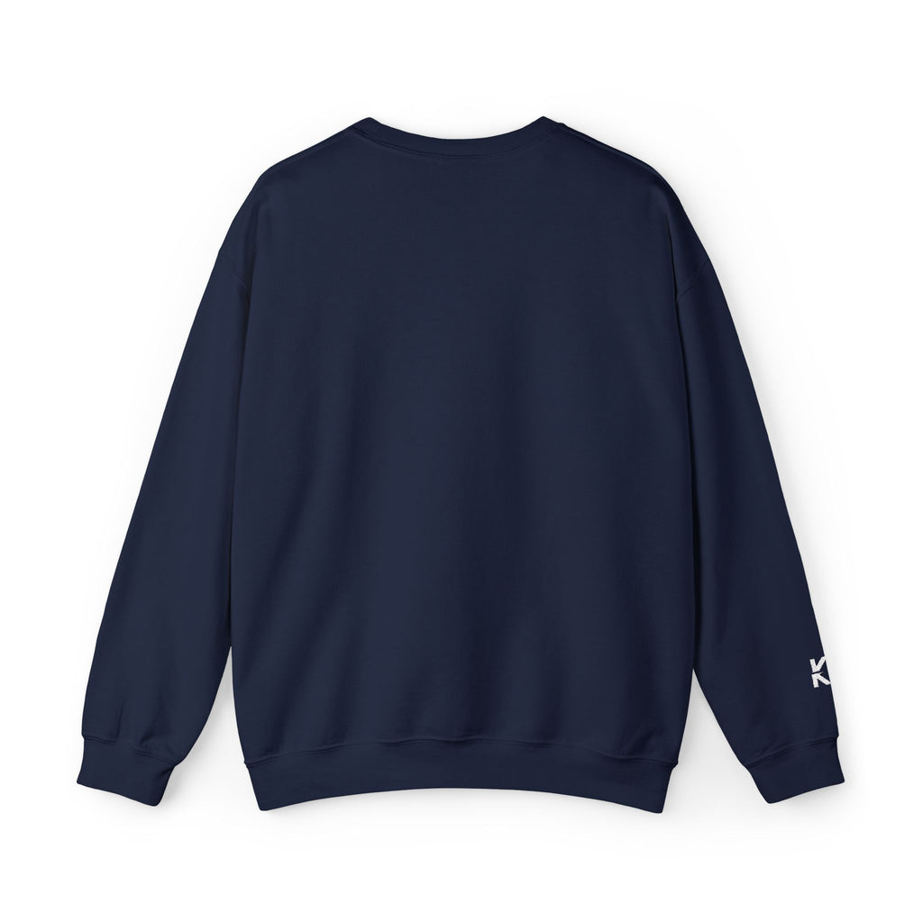 Kalm Haven Navy Blue Minimalist Crewneck Sweatshirt