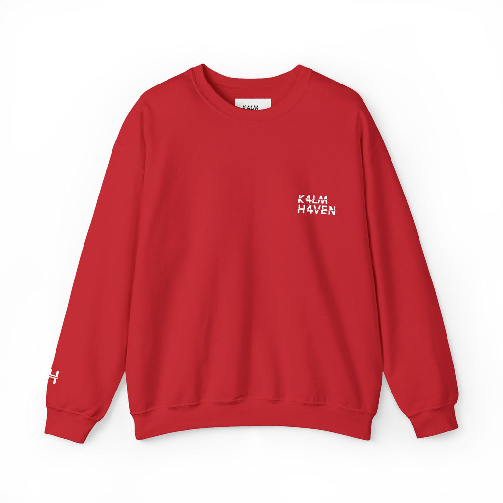 Kalm Haven Red Minimalist Crewneck Sweatshirt