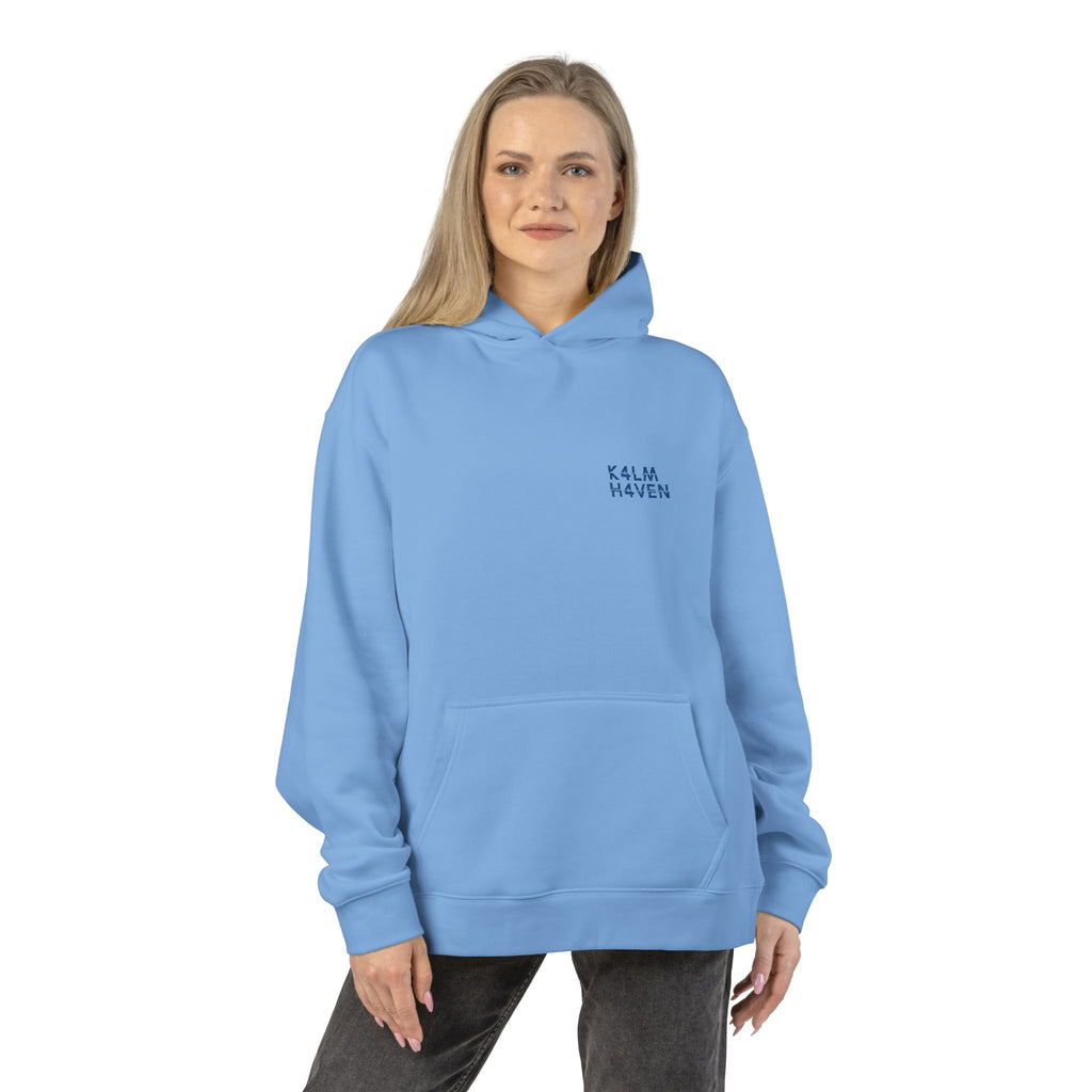 Kalm Haven Blue Hoodie — Minimalist Blue Pullover