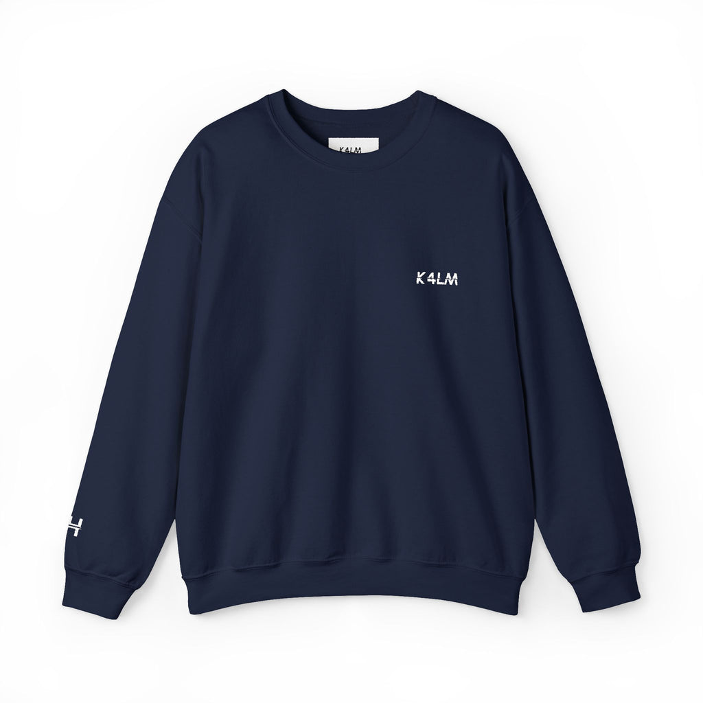 Kalm Haven Navy Blue Minimalist Crewneck Sweatshirt