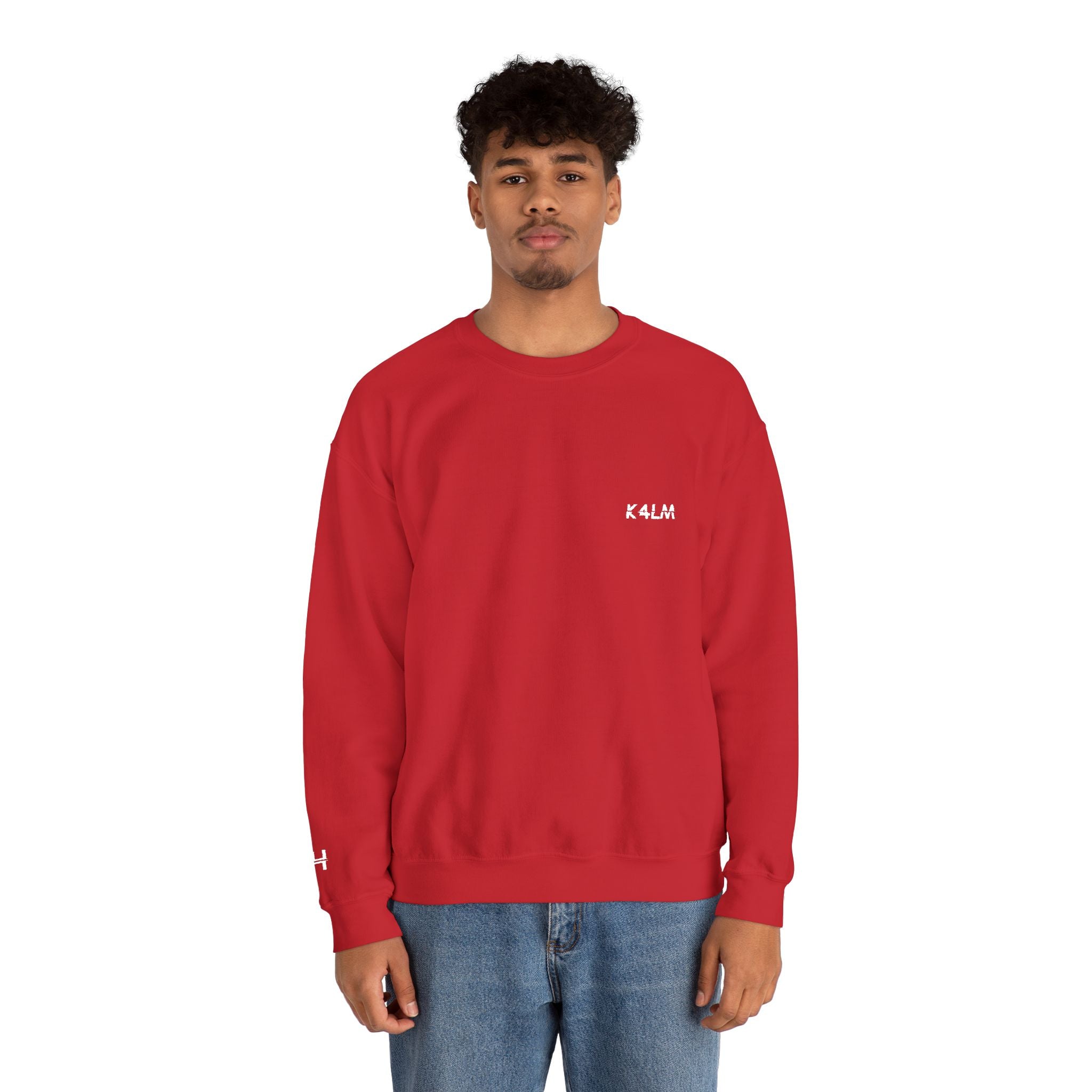 Kalm Haven Red Minimalist Crewneck Sweatshirt