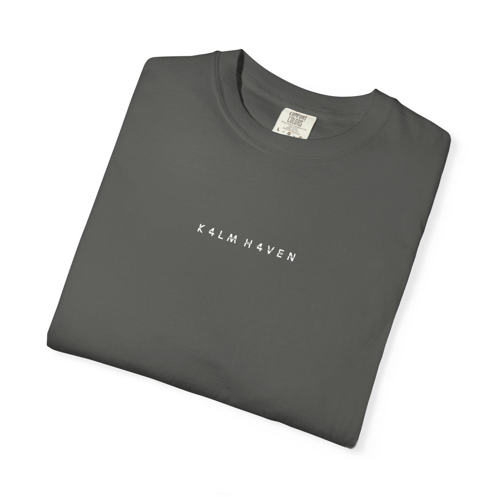Pepper Gray Designed For Quiet Minds T-Shirt — Small Chest Script