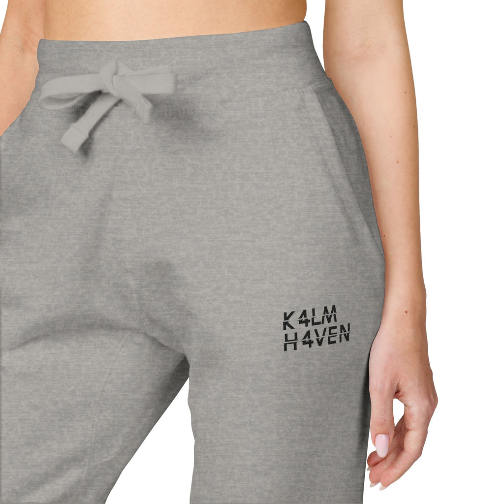 Kalm Haven Fleece Sweatpants — Cozy Casual Grey Sweats