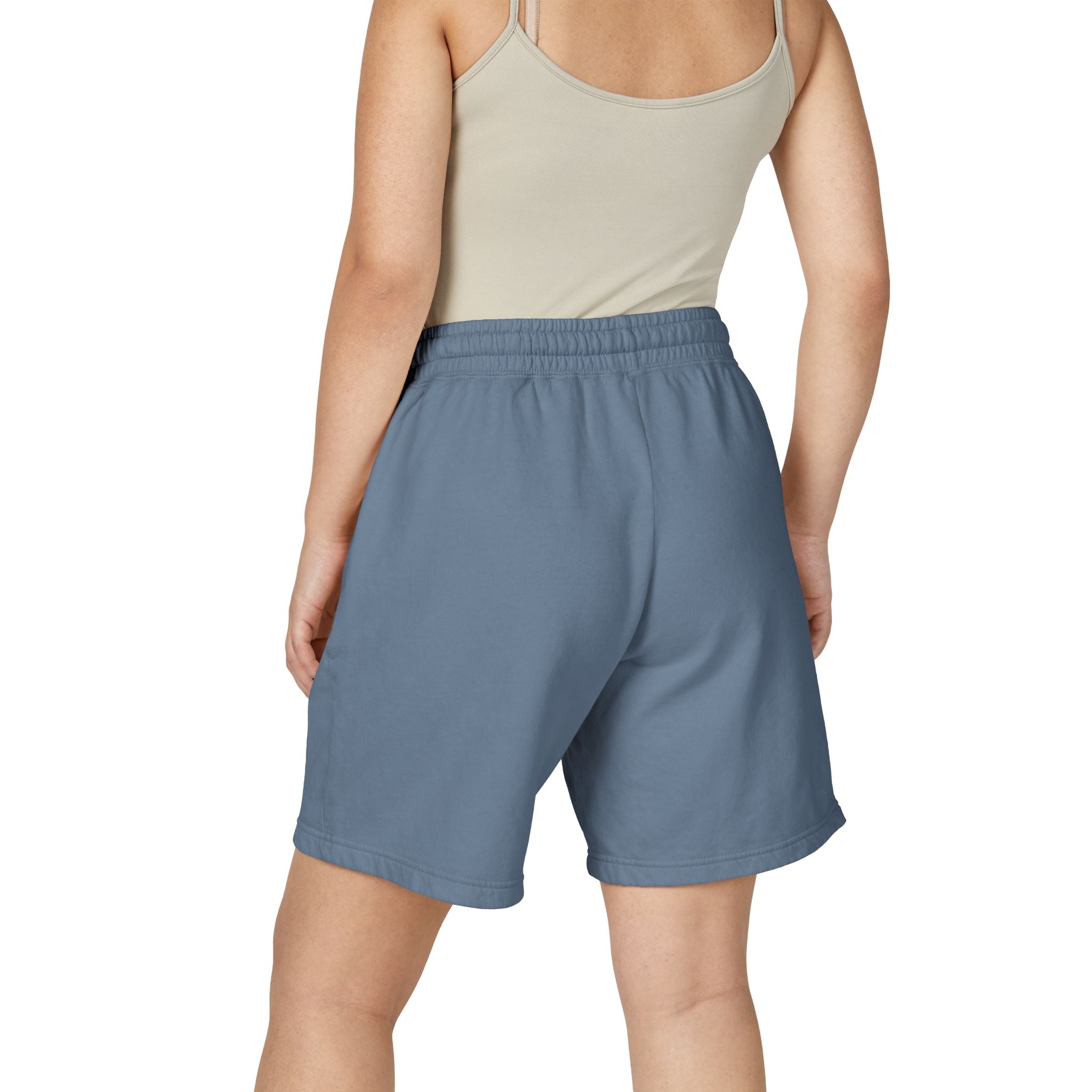 K4LM H4VEN Blue Sweat Shorts — Garment-Dyed Relaxed Lounge Shorts