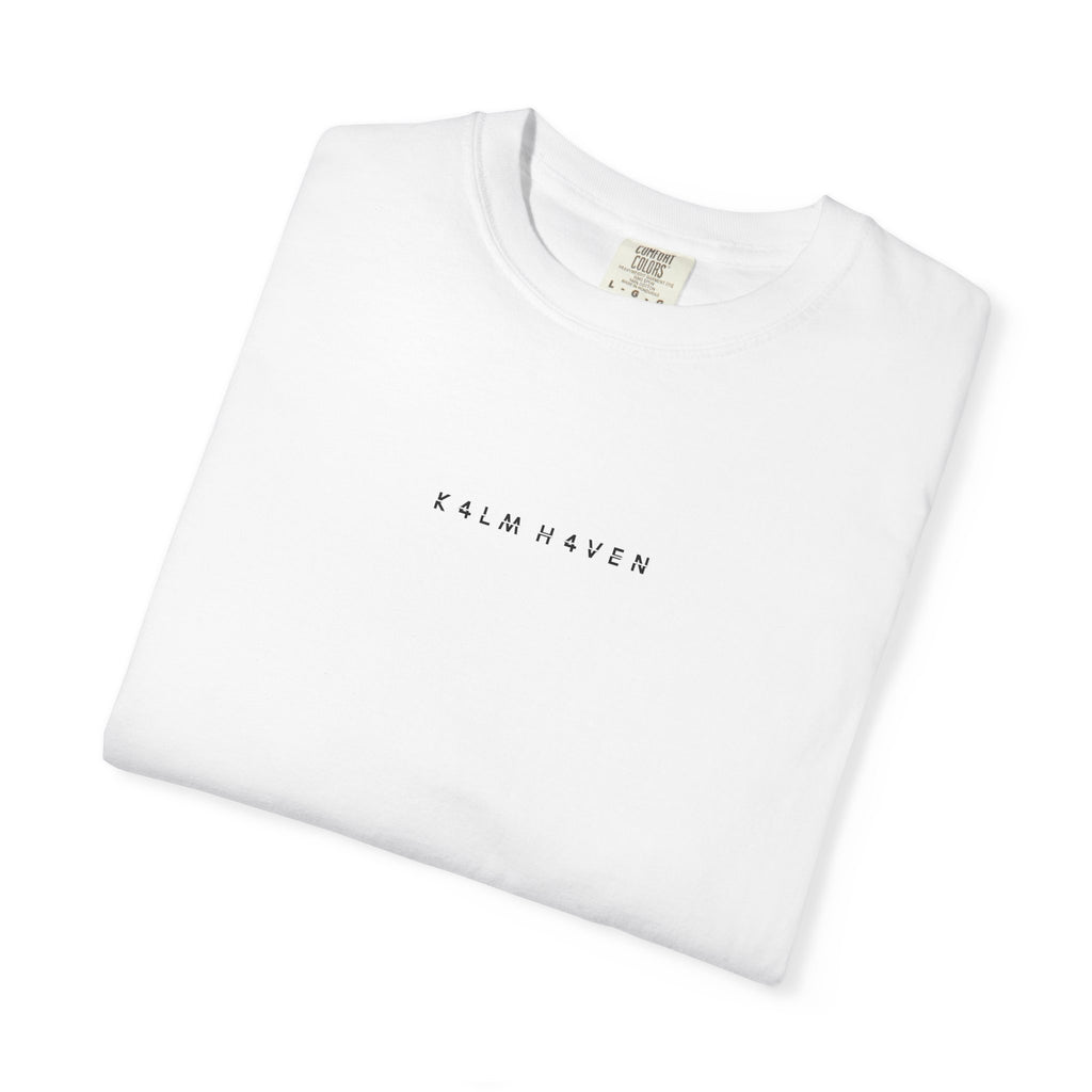 White K4LM H4VEN T-Shirt — Small Chest Script