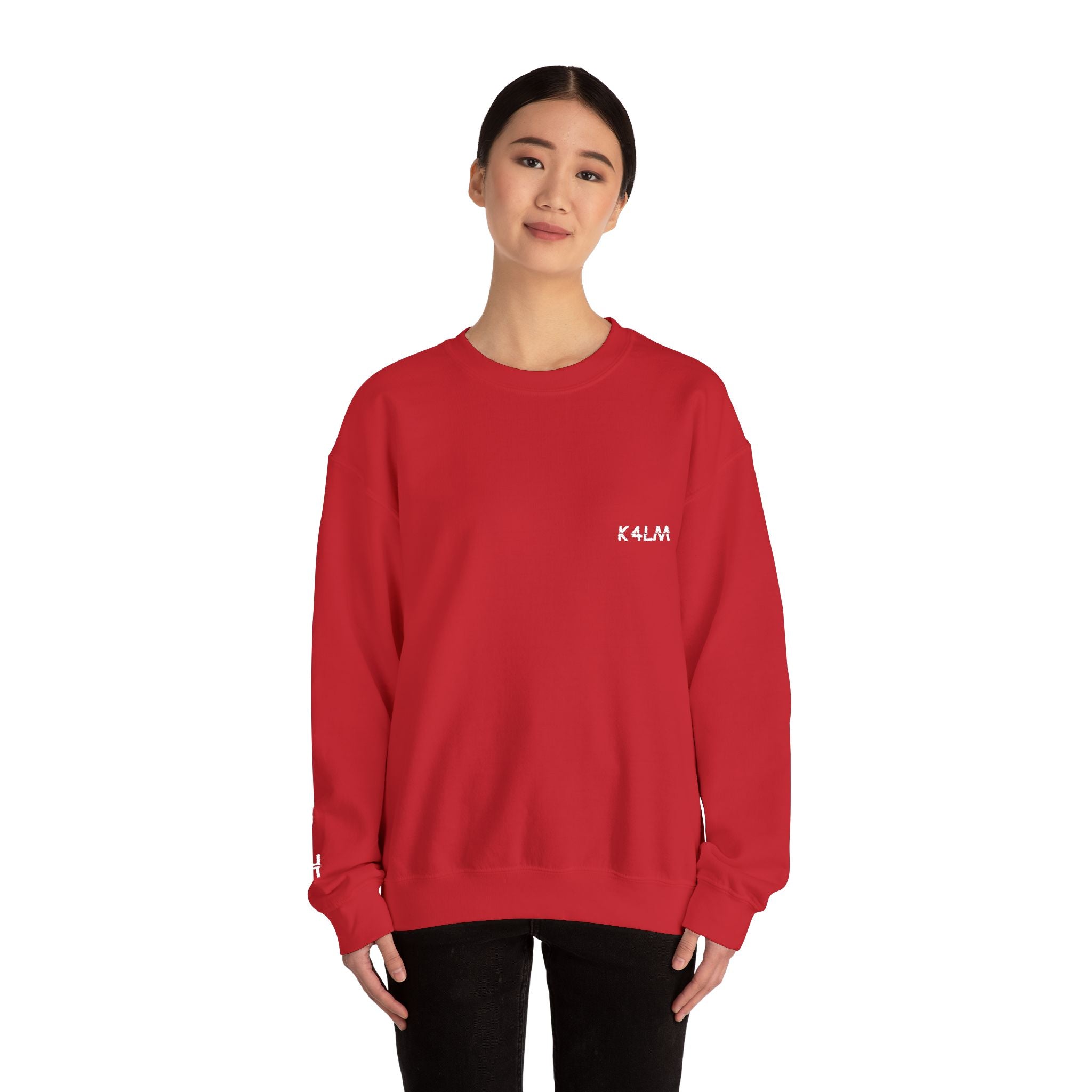 Kalm Haven Red Minimalist Crewneck Sweatshirt