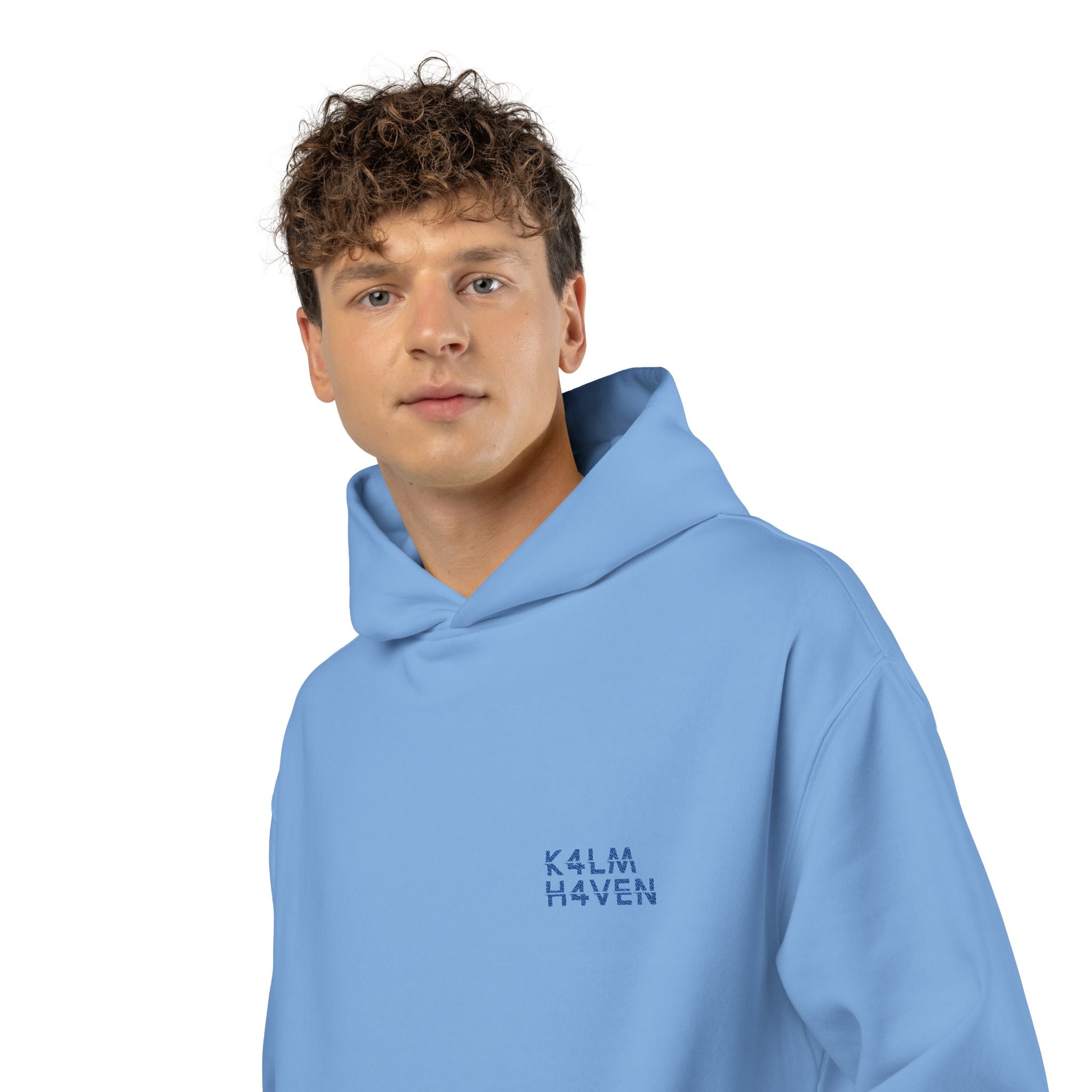 Kalm Haven Blue Hoodie — Minimalist Blue Pullover