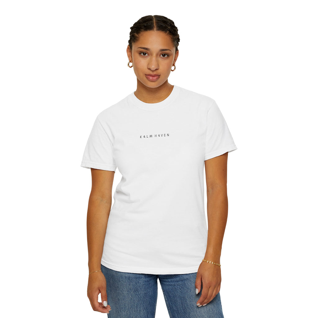 White K4LM H4VEN T-Shirt — Small Chest Script