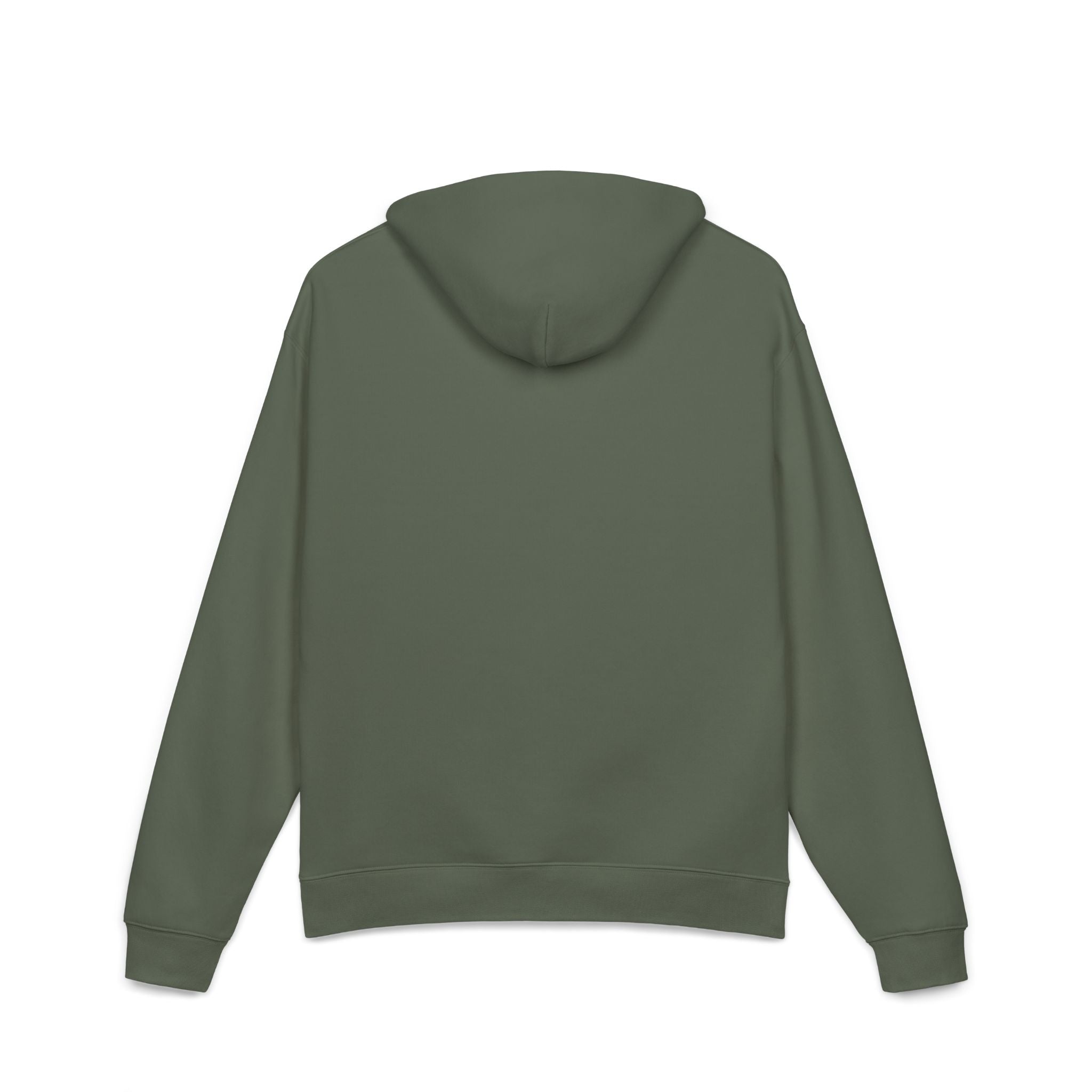 Kalm Haven Green Hoodie — Minimal Chest Graphic Casual Pullover