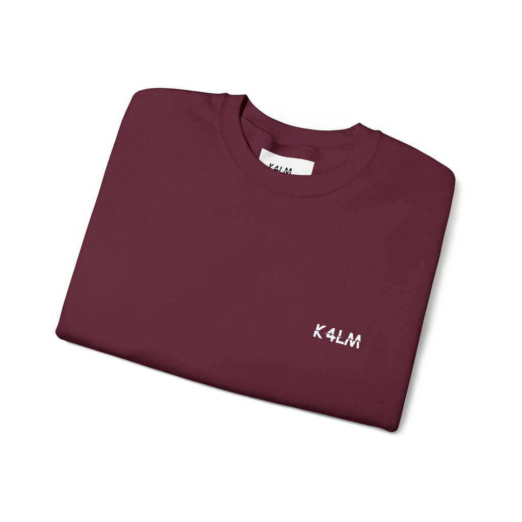 Kalm Haven Maroon Minimalist Crewneck Sweatshirt