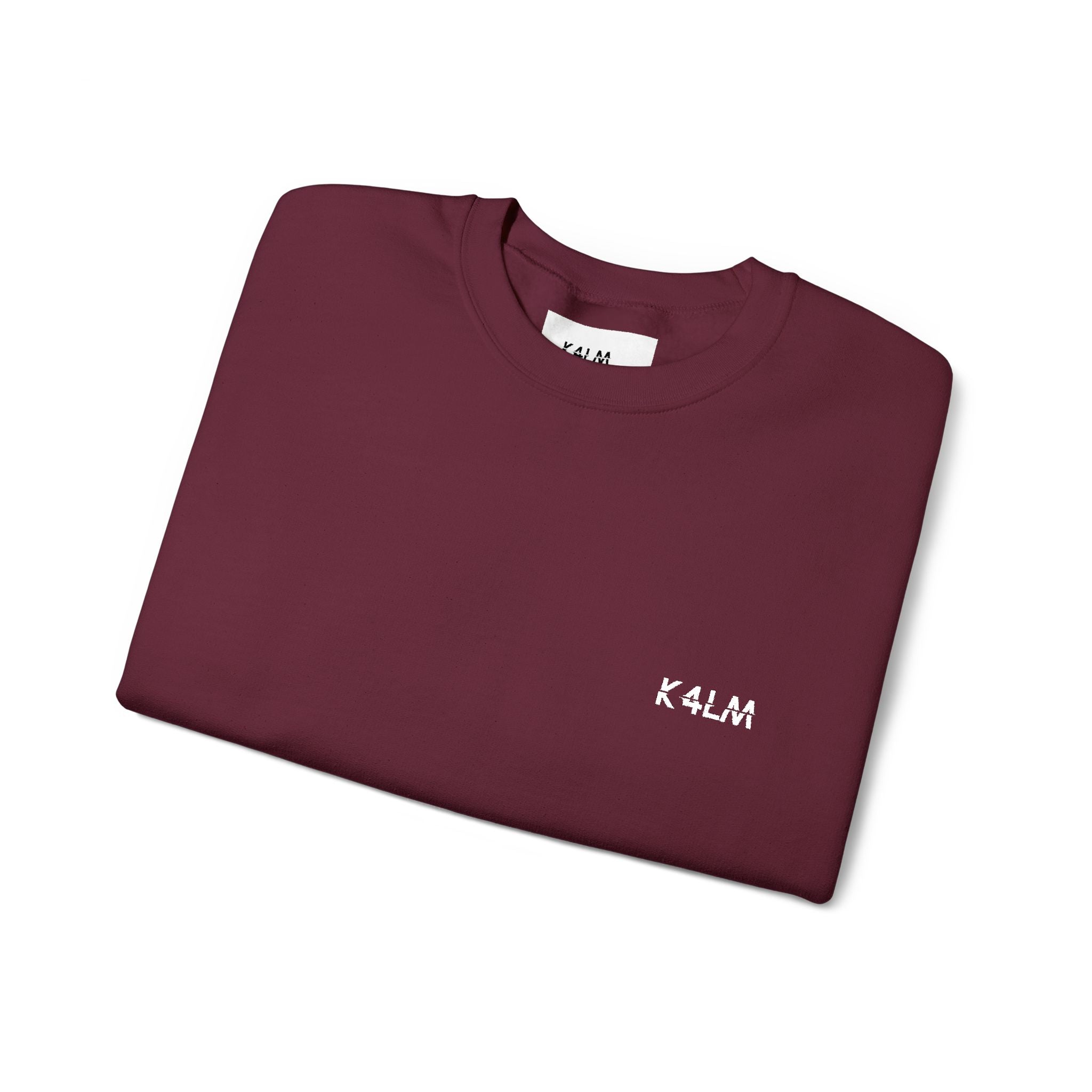 Kalm Haven Maroon Minimalist Crewneck Sweatshirt