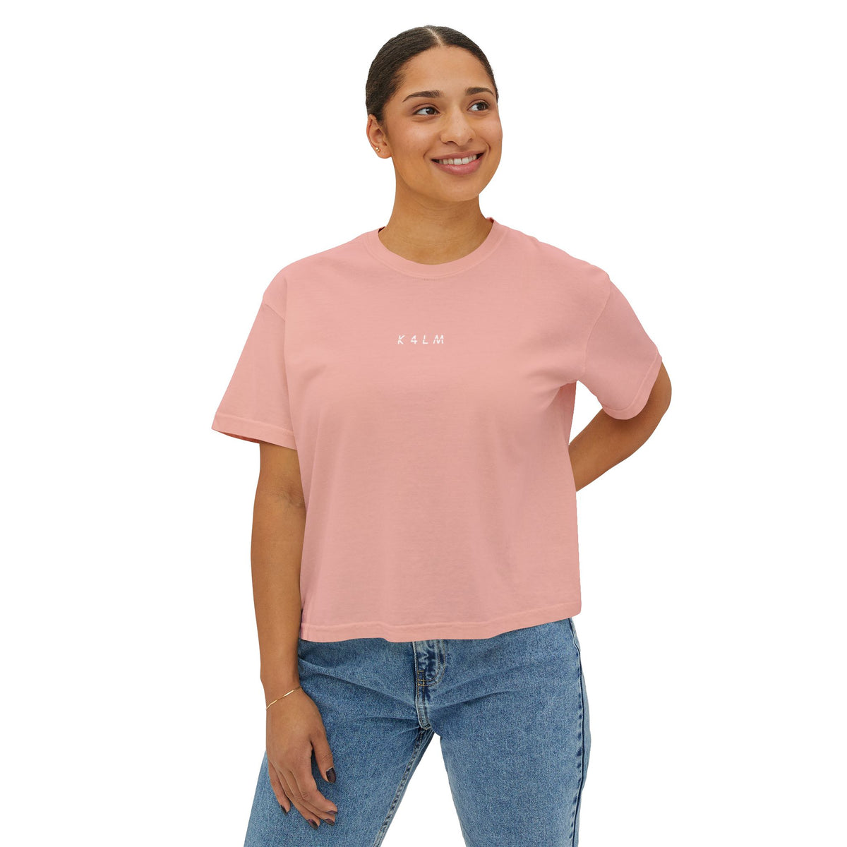 Women's Peachy Pink Oversized K4LM Tee