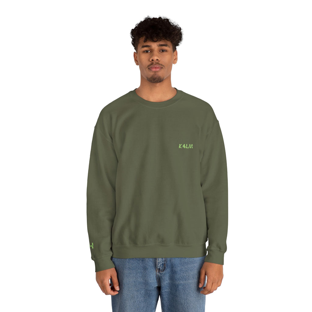 Kalm Haven Green Minimalist Crewneck Sweatshirt